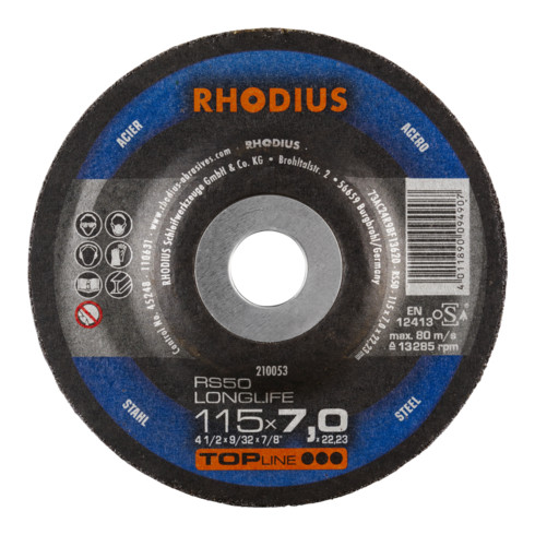 RHODIUS TOPline RS50 LONGLIFE Schruppscheibe Stahl