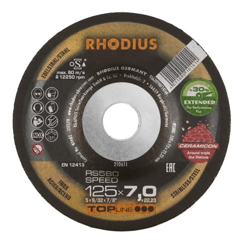 RHODIUS TOPline RS580 EXTENDED Schruppscheibe