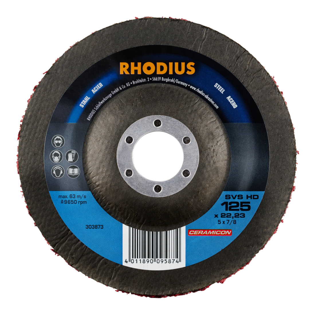 RHODIUS TOPline SVS HD Reinigungsvlies 125 x 22,23 mm