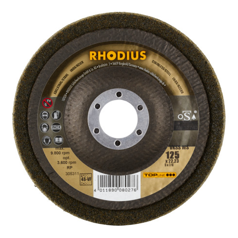 RHODIUS TOPline VKSS WS Vlieskompaktscheibe 125 x 22,23 mm 4S-very fine