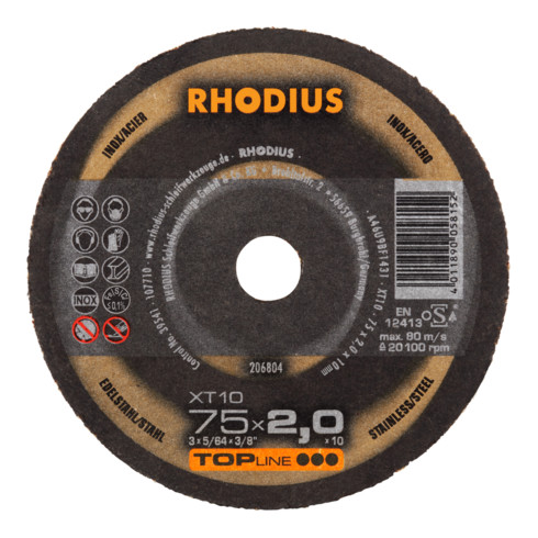 RHODIUS TOPline XT10 MINI Extradünne Trennscheibe 75 x 2,0 x 10,0 mm