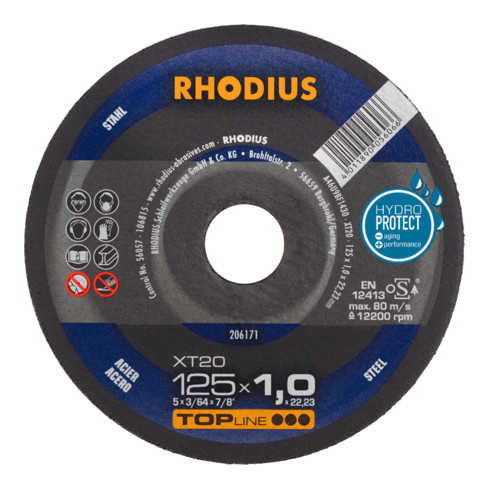 RHODIUS TOPline XT20 Extradünne Trennscheibe 125 x 1,0 x 22,23 mm