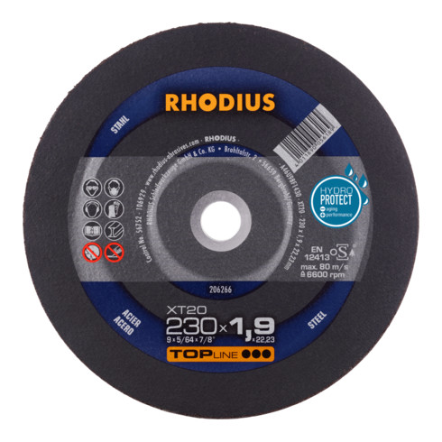 RHODIUS TOPline XT20 Extradünne Trennscheibe 230 x 1,9 x 22,23 mm