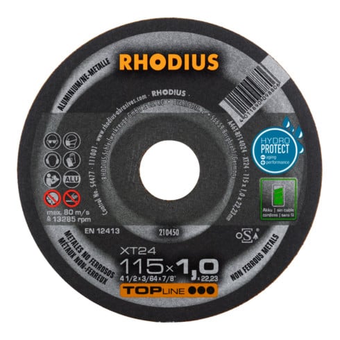 RHODIUS TOPline XT24 Extradünne Trennscheibe 115 x 1,0 x 22,23 mm