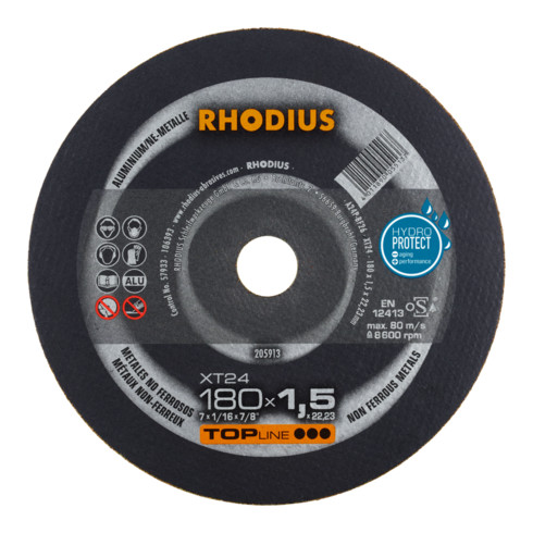 RHODIUS TOPline XT24 Extradünne Trennscheibe 180 x 1,5 x 22,23 mm