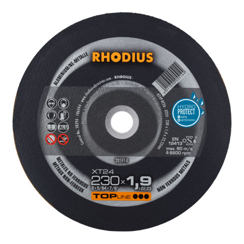 RHODIUS TOPline XT24 Extradünne Trennscheibe 230 x 1,9 x 22,23 mm
