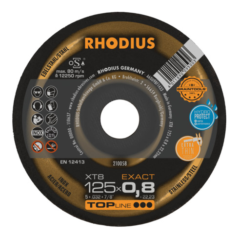RHODIUS TOPline XT8 EXACT Disco da taglio extra sottile