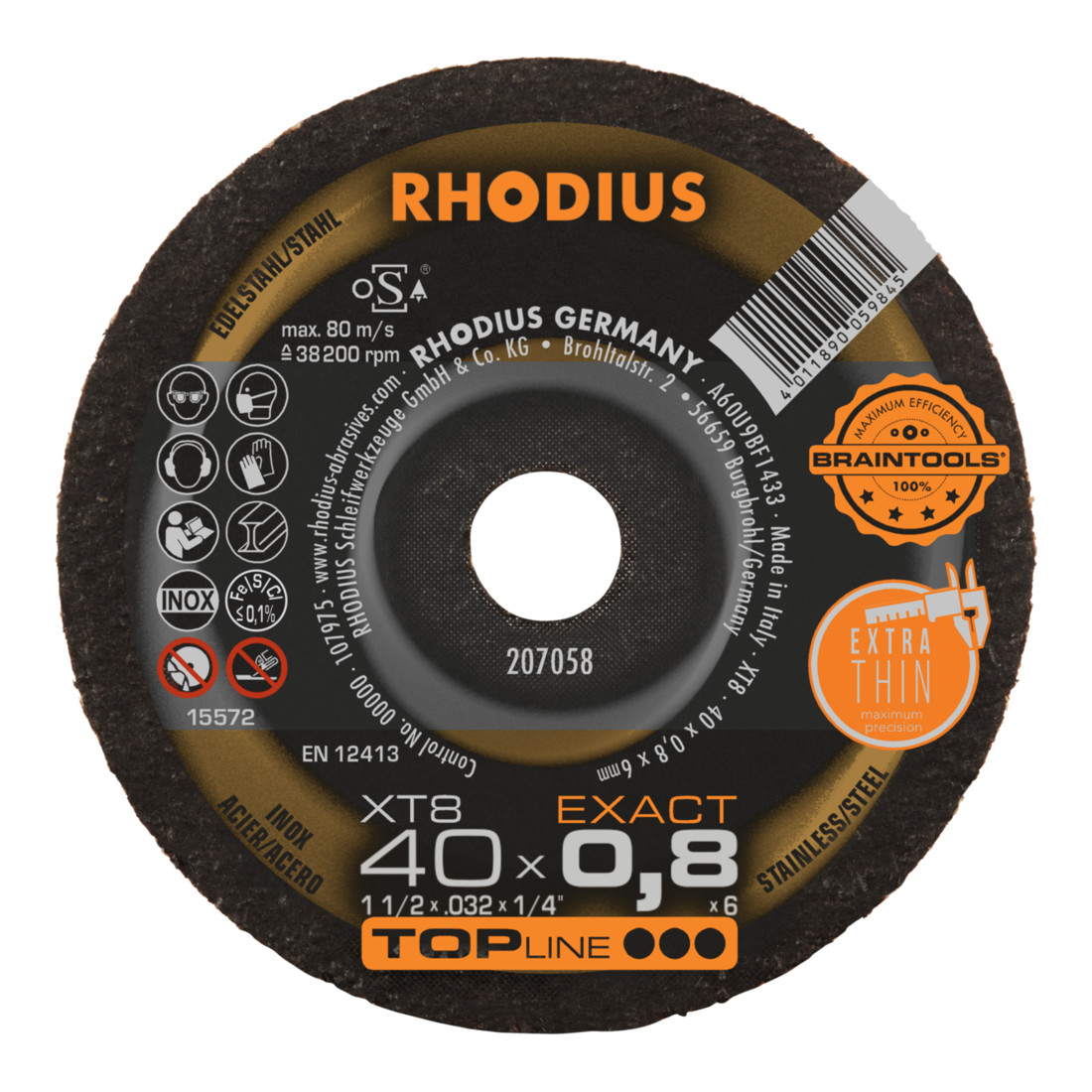 RHODIUS TOPline XT8 EXACT MINI Extradünne Trennscheibe