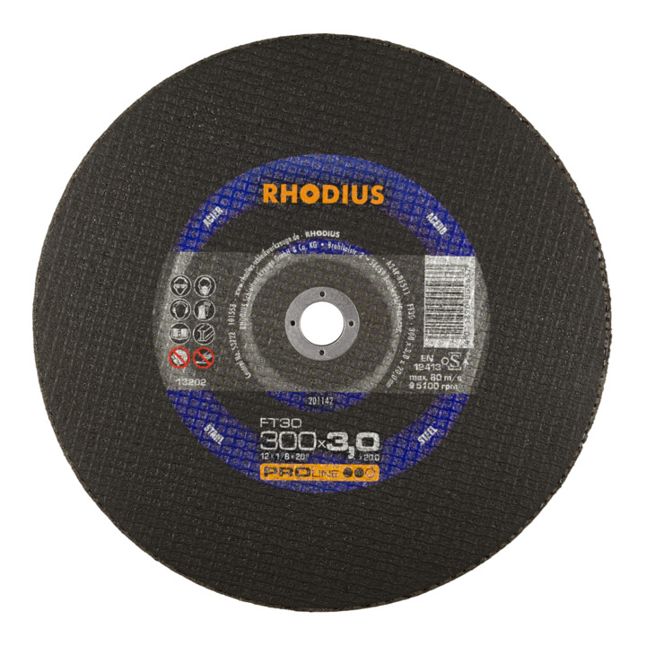 Rhodius Trennscheibe FT30 für Benzintrenner und elektrische Trennmaschinen, 300 x 3,0 x 20,00 mm