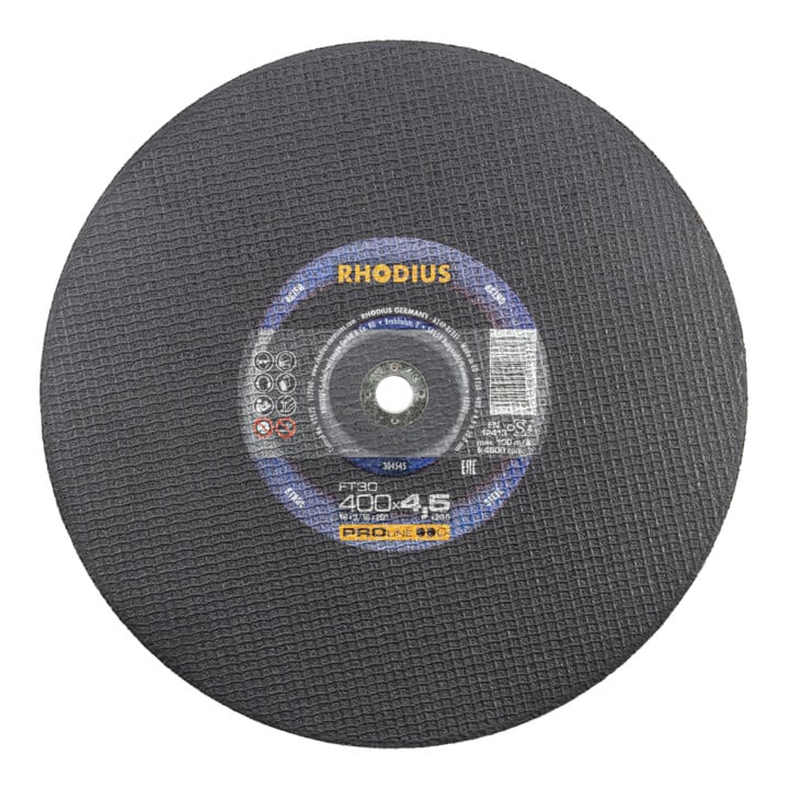 Rhodius Trennscheibe FT30 für Benzintrenner und elektrische Trennmaschinen, 400 x 4,5 x 20,00 mm