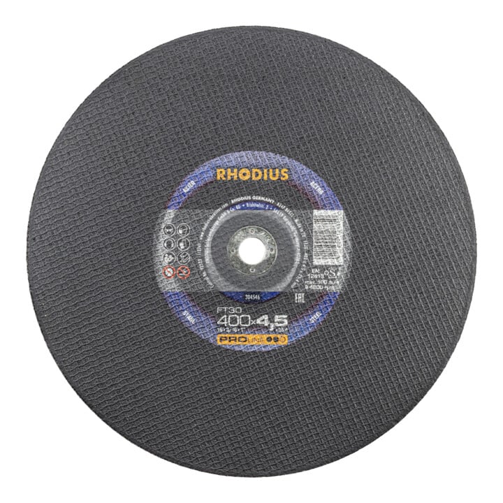 Rhodius Trennscheibe FT30 für Benzintrenner und elektrische Trennmaschinen, 400 x 4,5 x 25,40 mm