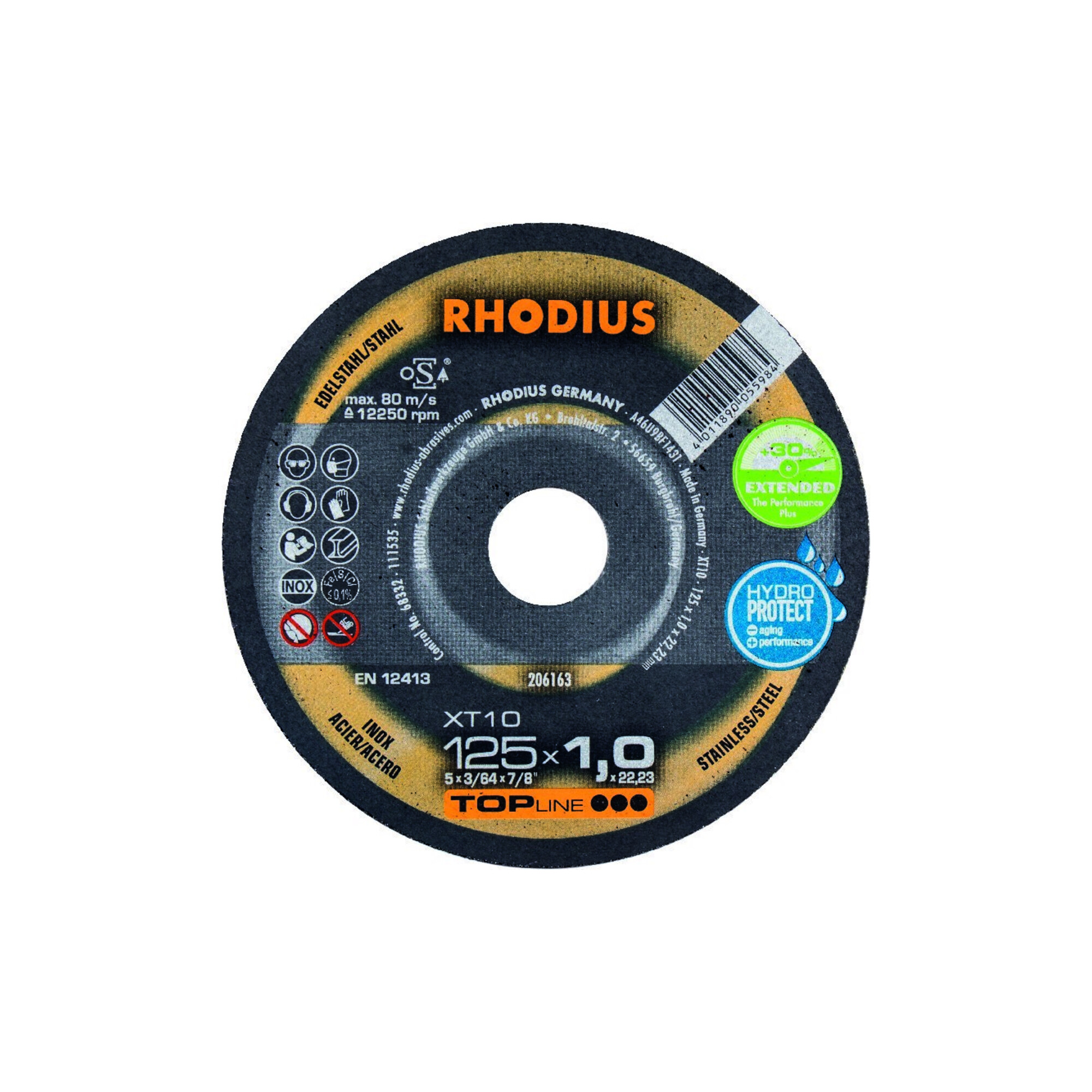 RHODIUS Trennscheibe XT10 115 x 1,0mm gerade