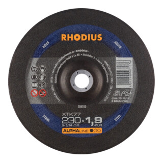 RHODIUS Trennscheibe XTK77 230 x 1,9mm gekröpft