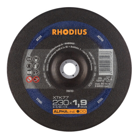 RHODIUS Trennscheibe XTK77 230 x 1,9mm gekröpft