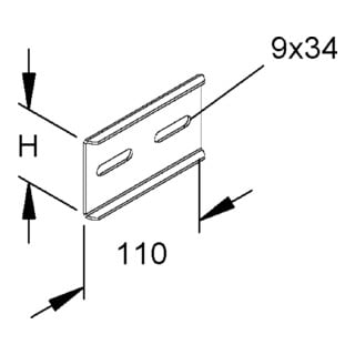 Rico Connecteur de choc pour longeron 60 mm 151E11-A