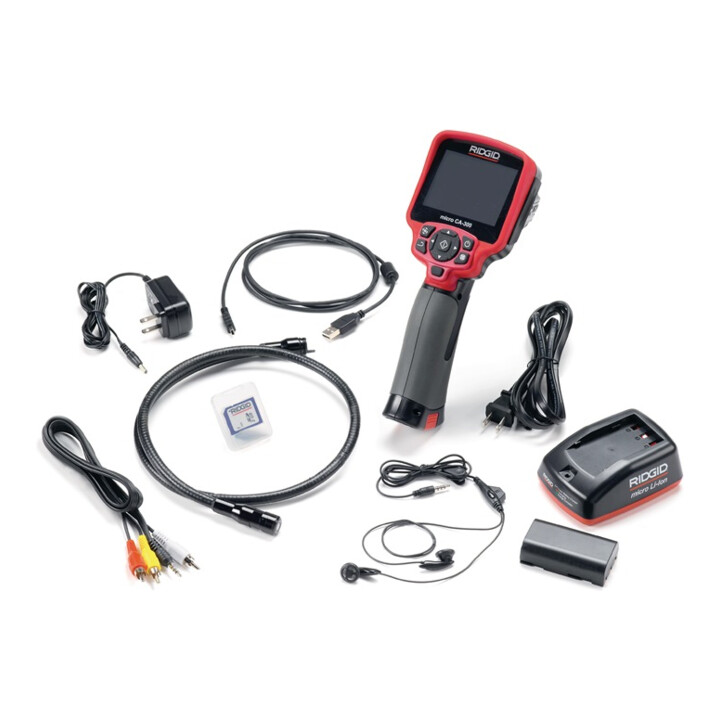 RIDGID Caméra d’inspection micro CA-350 3,5 pouces 640x480 17 mm LED 4 câbles L.900 mm