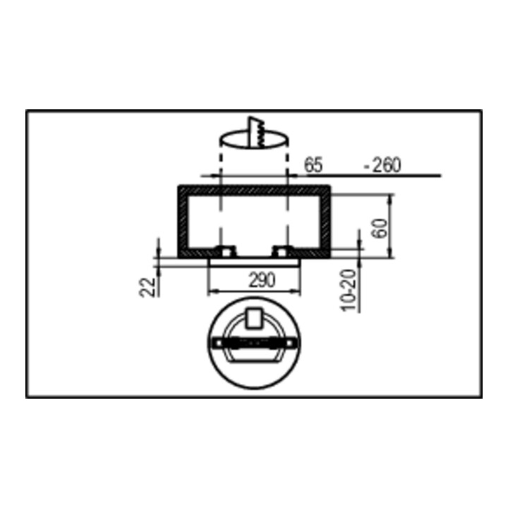 ridi LED-Downlight de rénovation DA65-260mm SARA290 NDW