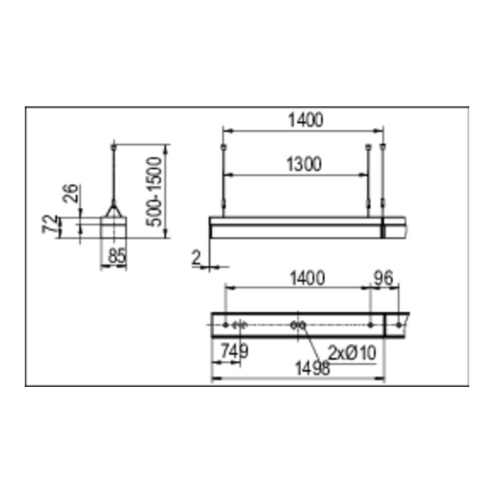 RIDI Luminaire à encastrer LF-T16-S-R1