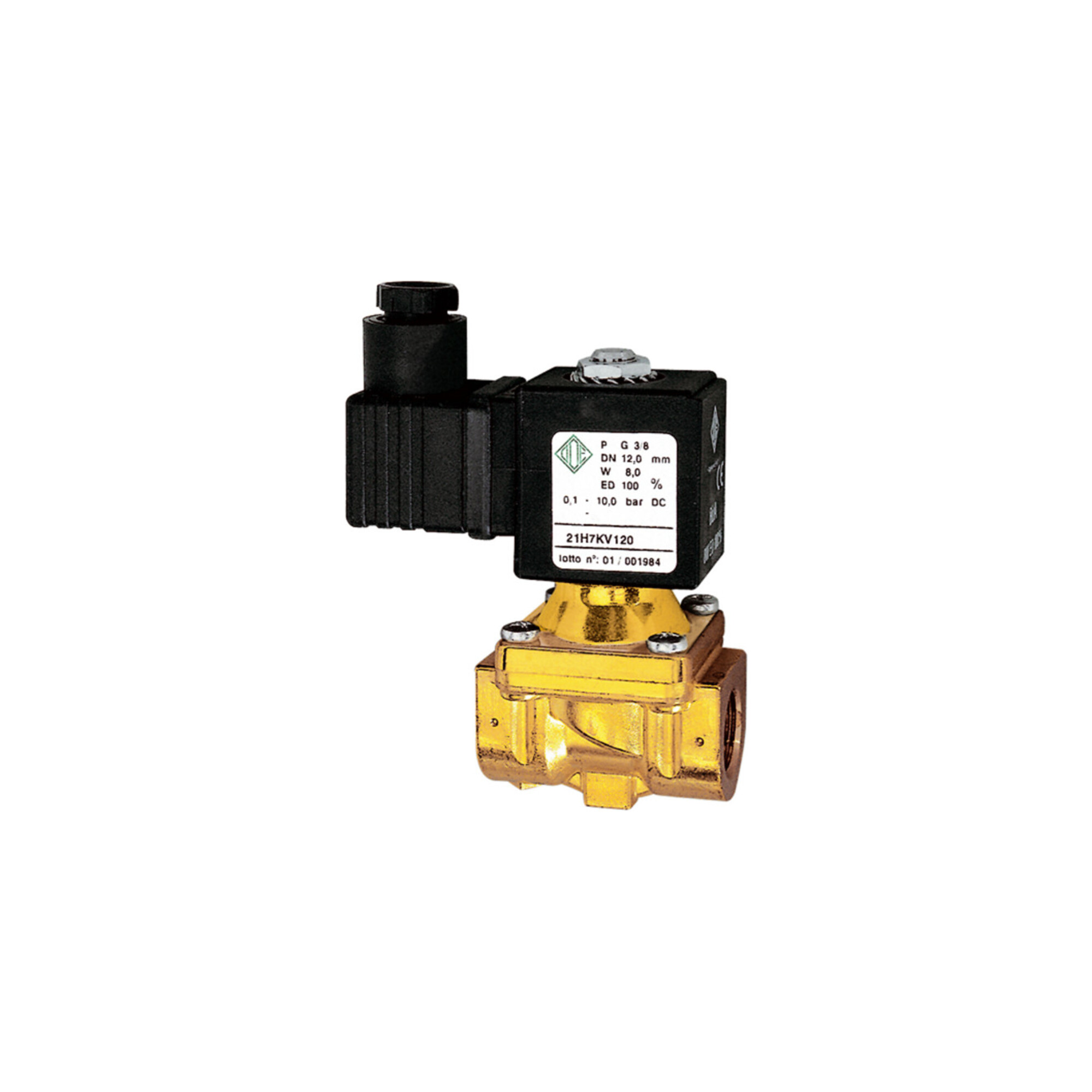 Riegler 2/2-MV,MS,NC,vorge.,230-240V,50-60Hz,16VA,NBR,G1/2,PN0,1-20bar