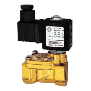 Riegler 2/2-MV,MS,NC,vorge.,24V DC,8W,FKM,G1/2,PN0,2-16bar
