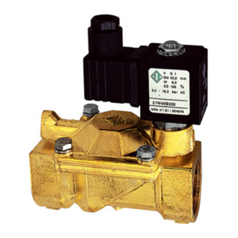 Riegler 2/2-MV,MS,NC,vorge.,24V DC,8W,NBR,G1,PN0,2-16bar