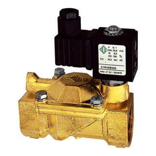 Riegler 2/2-MV,MS,NC,vorge.,24V DC,8W,NBR,G3/4,PN0,2-16bar
