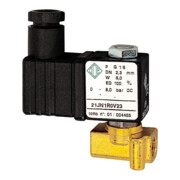 Riegler 2/2-MV, MS, NF, direct, 24V CC, 5W, FKM, G1/8, PN0-8bar-1