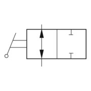 Riegler 2/2-Wege-Kipphebelventil, beidseitig, Steckverb. G 1/4, Schl. 8-4
