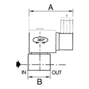 Riegler 2/2-Wege-MV., ES, FPM, NC, zwangsg., 24 V DC, G 1/2, PN 0-3 bar-3