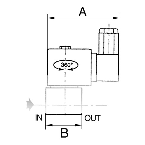 Riegler 2/2-Wege-MV., NC, vorg., 24 V DC, NBR, Rp 3/8, PN 0,35-9 bar