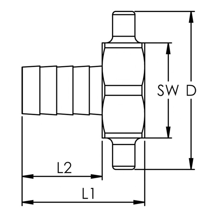 Riegler 2/3 Schlauchverschr., G 1/2 x 16, Ãœ-mutter, leichte CH Ausfür MS