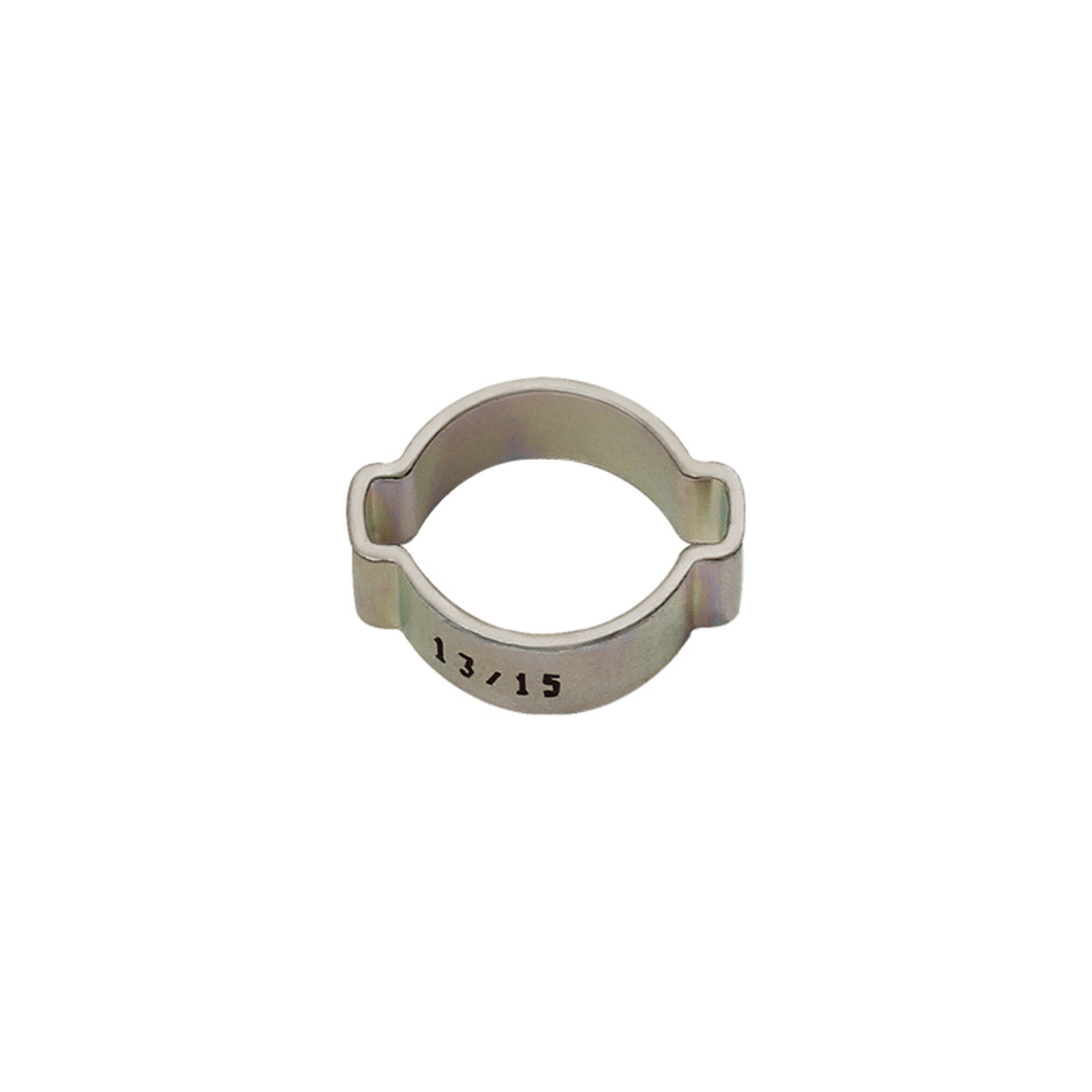 Riegler 2-Ohr-Schl.klemme, Stahl glanzv. (W1), Spannbe. 40-43 mm, 10,0 mm