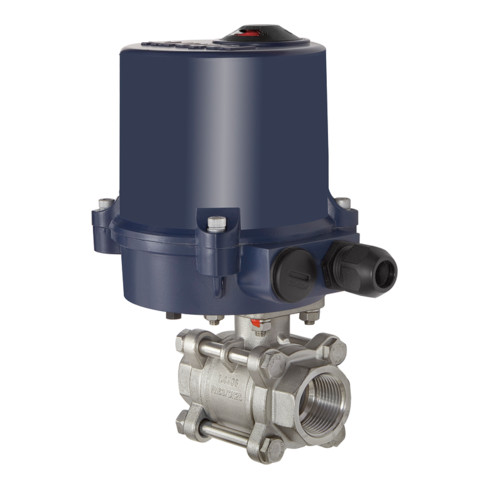 Riegler 2-Wege-ES-Kugelhahn, elektr. Stellantrieb, 230 V AC, 50 Hz, Rp 1