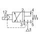 Riegler 3/2-5/2 Electrovanne, NAMUR, G 1/4 (1), G 1/8 (3 + 5), 24 V CC