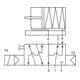Riegler 3/2-5/2-Wegeventil, NAMUR, Luftfeder, G 1/4, 24 V DC