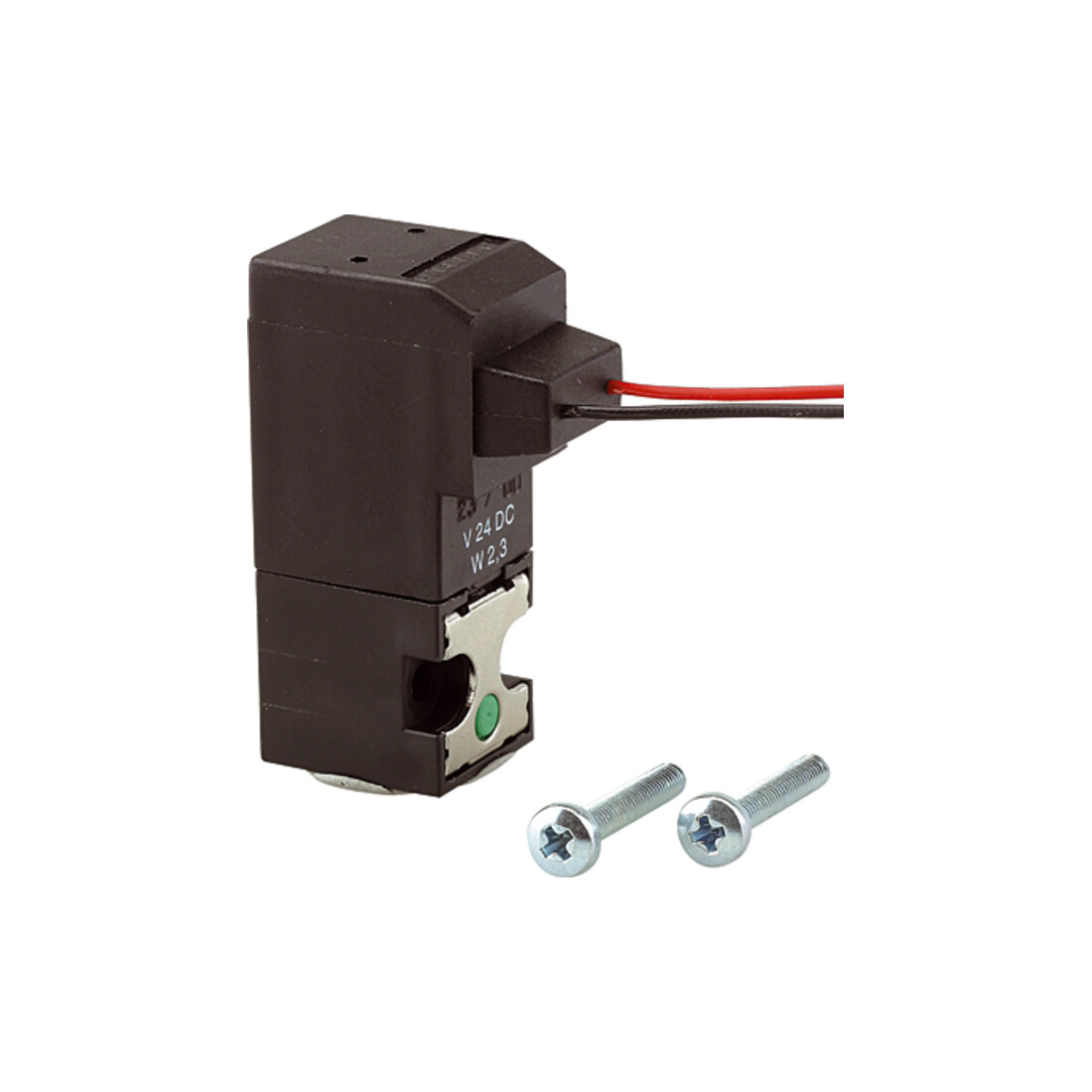 Riegler 3/2-Mini-Magnetventil direktgesteuert NO, 12 VDC, Kabel 30 cm