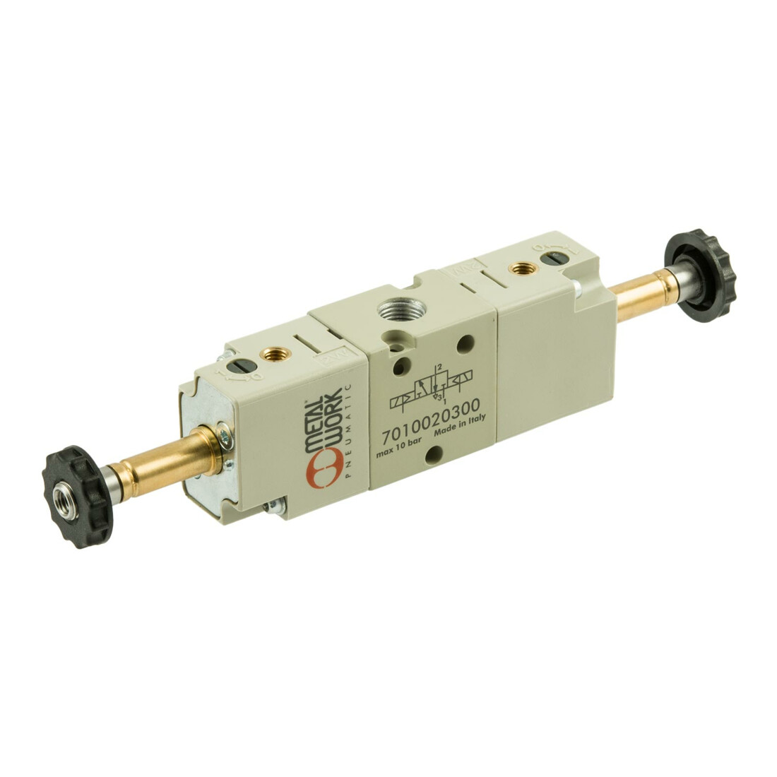 Riegler 3/2 Vanne à électrovanne, électropneumatique, air de commande ext., bistable, G 1/8