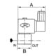 Riegler 3/2 Vanne MV, ES, NC, directe, 24 V DC, FPM, G 1/8, PN 0 - 15 bar