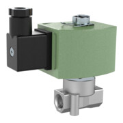 Riegler 3/2 voies MV, ES, NC, direct, 24 V CC, NBR, G 1/4, PN 0 - 6 bar-1