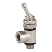 Riegler 3/2-Wege-Kipphebelvent.Schlauchs.GewindeanschlussG1/4,Schl.G1/4IG-1