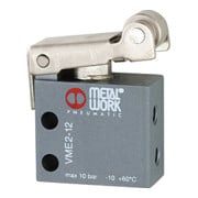 Riegler 3/2-Wege-Miniaturventil mechan., Rollenhebel, NC, 4 mm seitlich