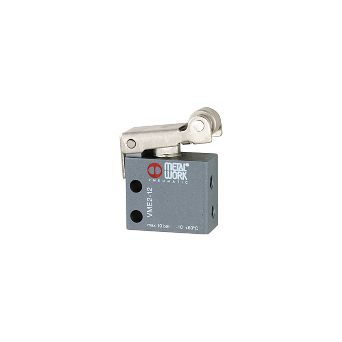 Riegler 3/2-Wege-Miniaturventil, mechanisch, Rollenhebel, NO, M5 seitlich