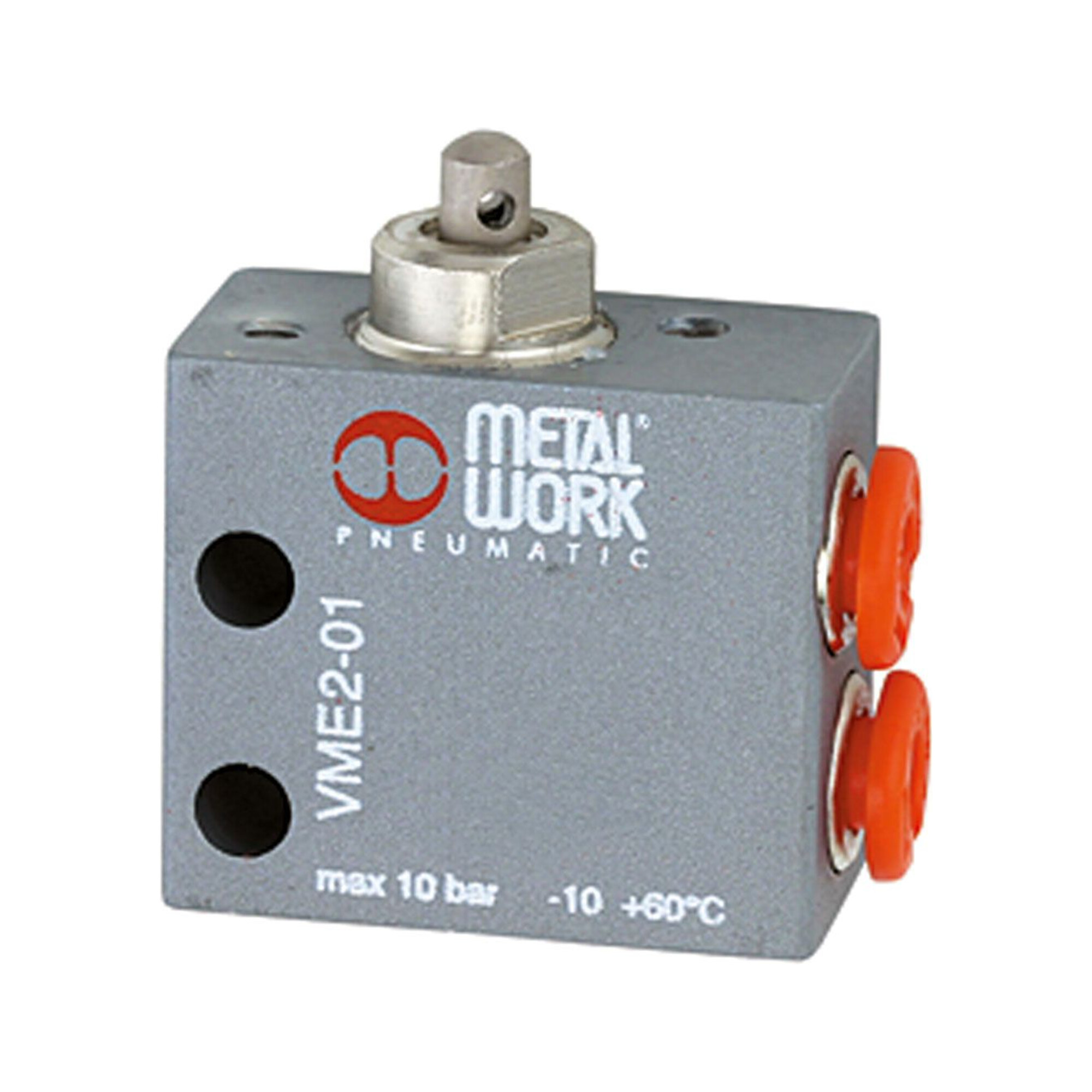 Riegler 3/2-Wege-Miniaturventil, mechanisch, Stößel, NO, 4 mm seitlich