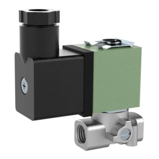 Riegler 3/2 Wege-MV, ES, NC, direktg., 24 V DC, FPM, G 1/8, PN 0 - 15 bar