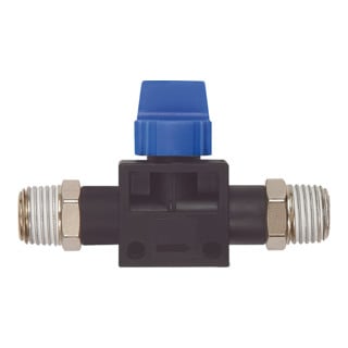 Riegler 3/2-Wegeventil »Blaue Serie«,AG/AG R 1/4x1/8 Gewindebeschichtung