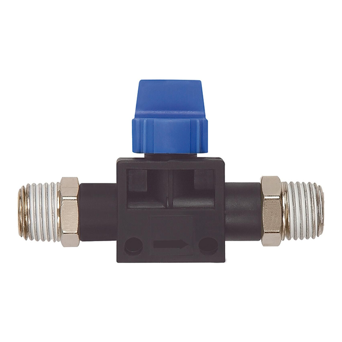 Riegler 3/2-Wegeventil »Blaue Serie«, AG/AG R 3/8, Gewindebeschichtung