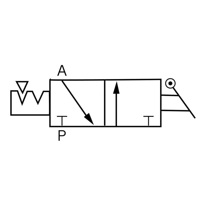 Riegler 3/2-Wegeventil »Blaue Serie«, Steckanschluss, R 1/8 außen Ã˜ 8mm