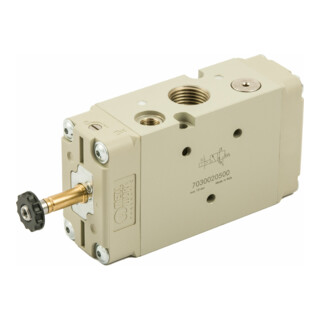 Riegler 3/2-Wegeventil, elektropn., ext. Steuerl., monostabil, G 1/2, NC