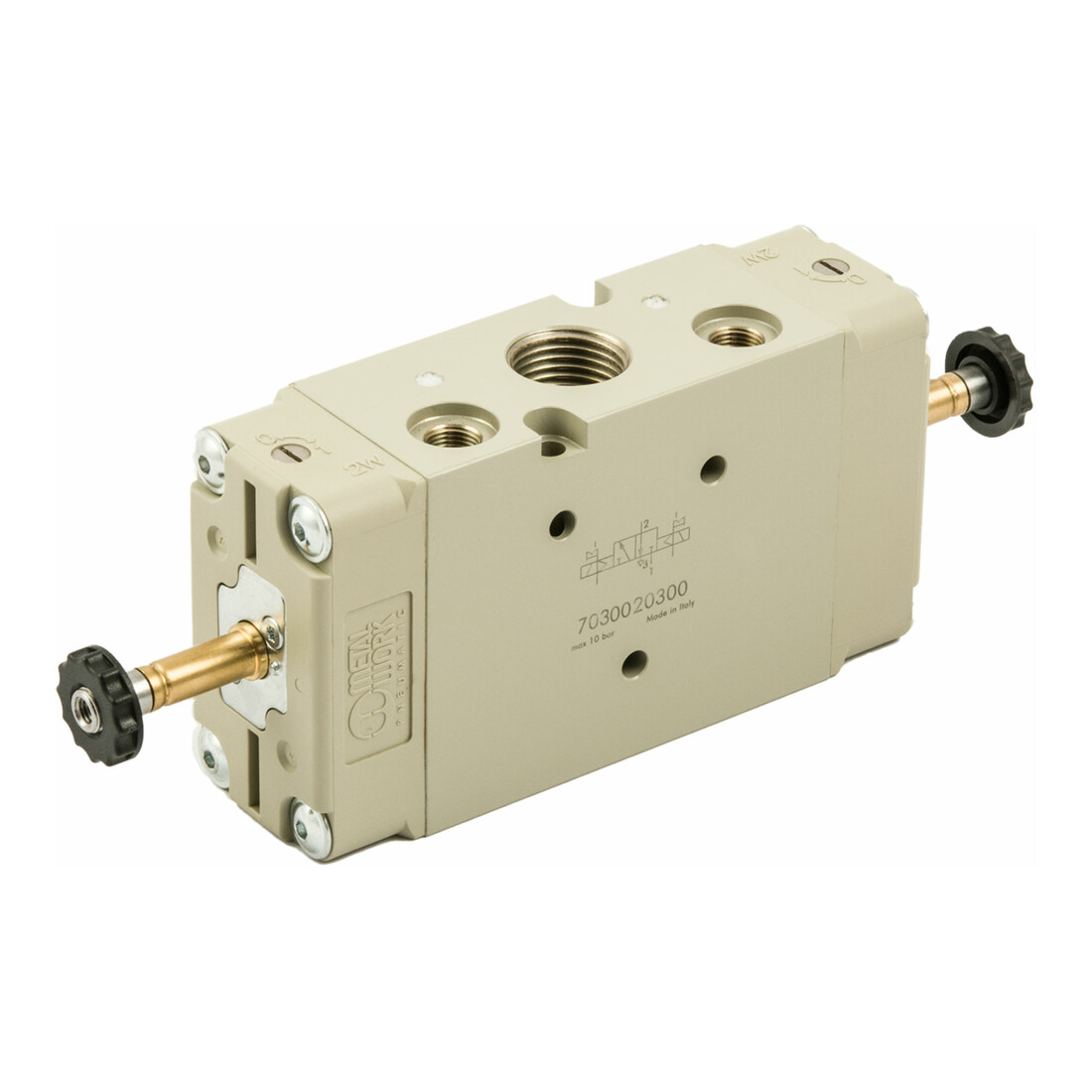 Riegler 3/2-Wegeventil, elektropn., ext. Steuerluft, bistabil, G 1/2