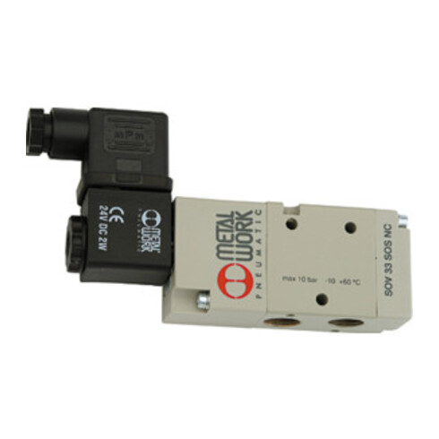 Riegler 3/2-Wegeventil, elektropneumat., monostabil, G 1/8, NC, 24 V DC